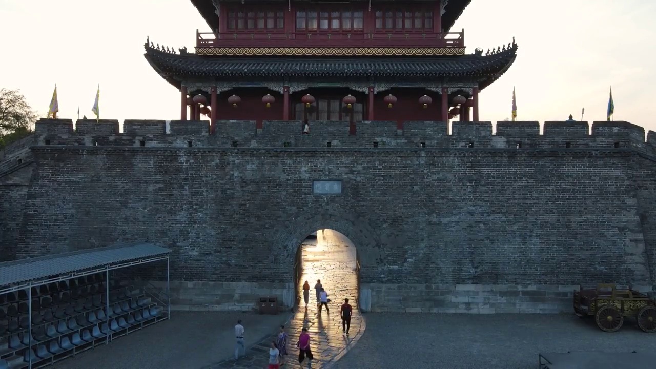 湖北荆州古城墙视频下载
