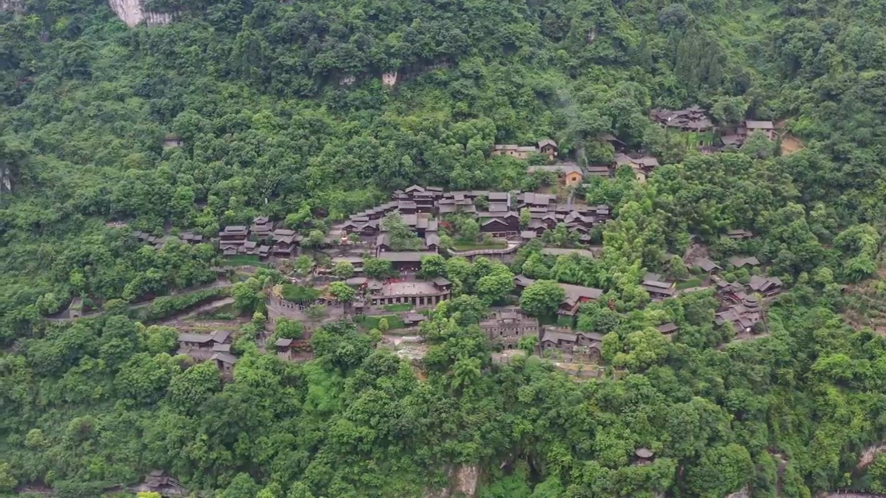 三峡人家巴王寨景区视频素材