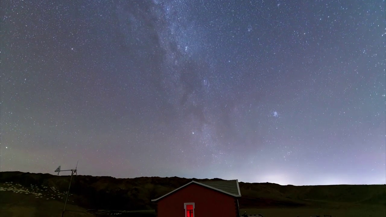 内蒙古，阿拉善大峡谷银河星空视频素材