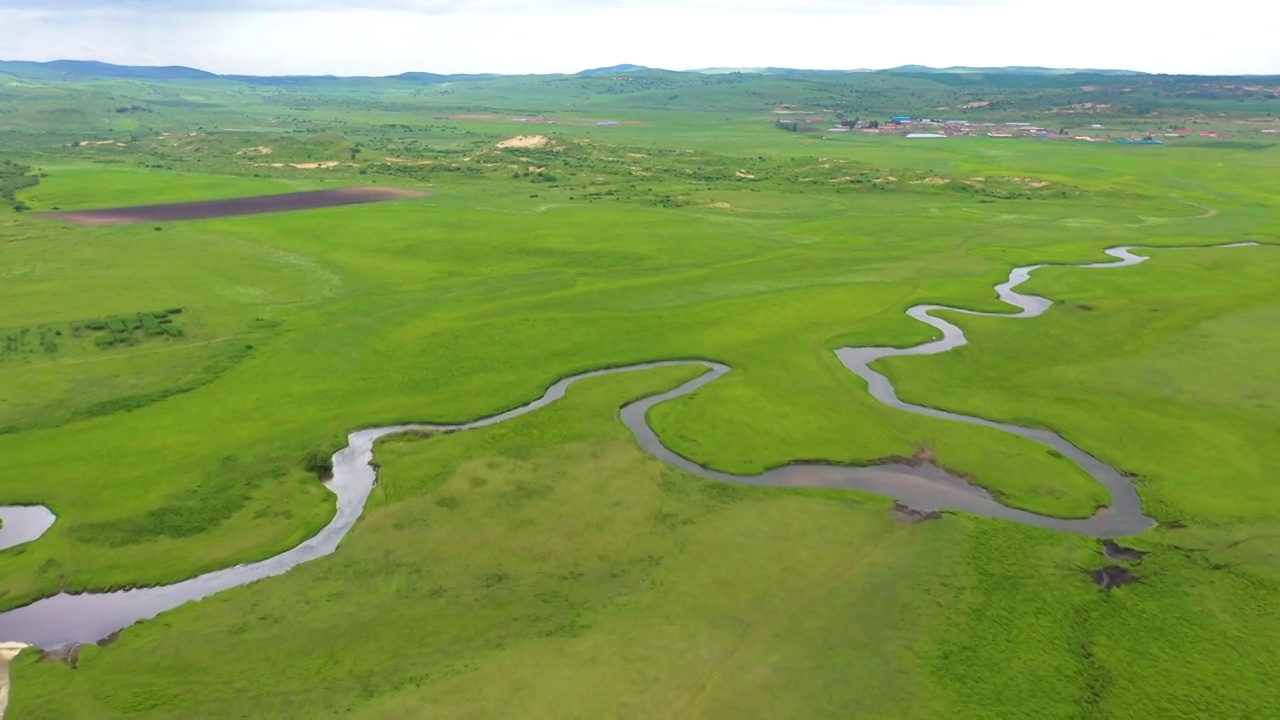 内蒙古的西拉沐沦河视频素材