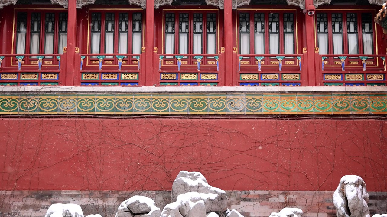 北京故宫下雪了，景色美翻了！视频素材