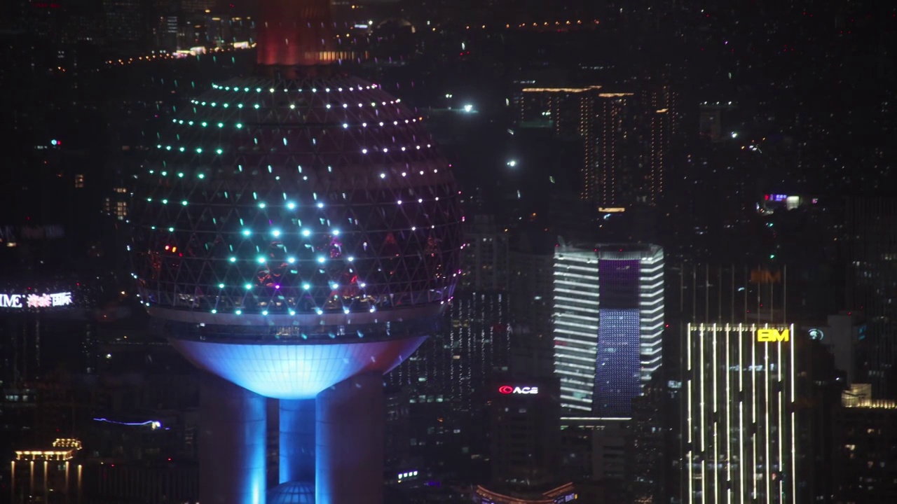 上海东方明珠塔延时夜景视频素材