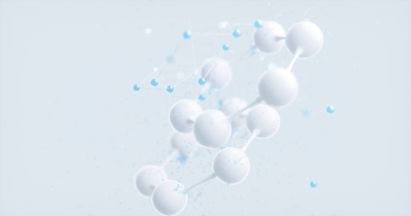 3D渲染的分子结构视频素材
