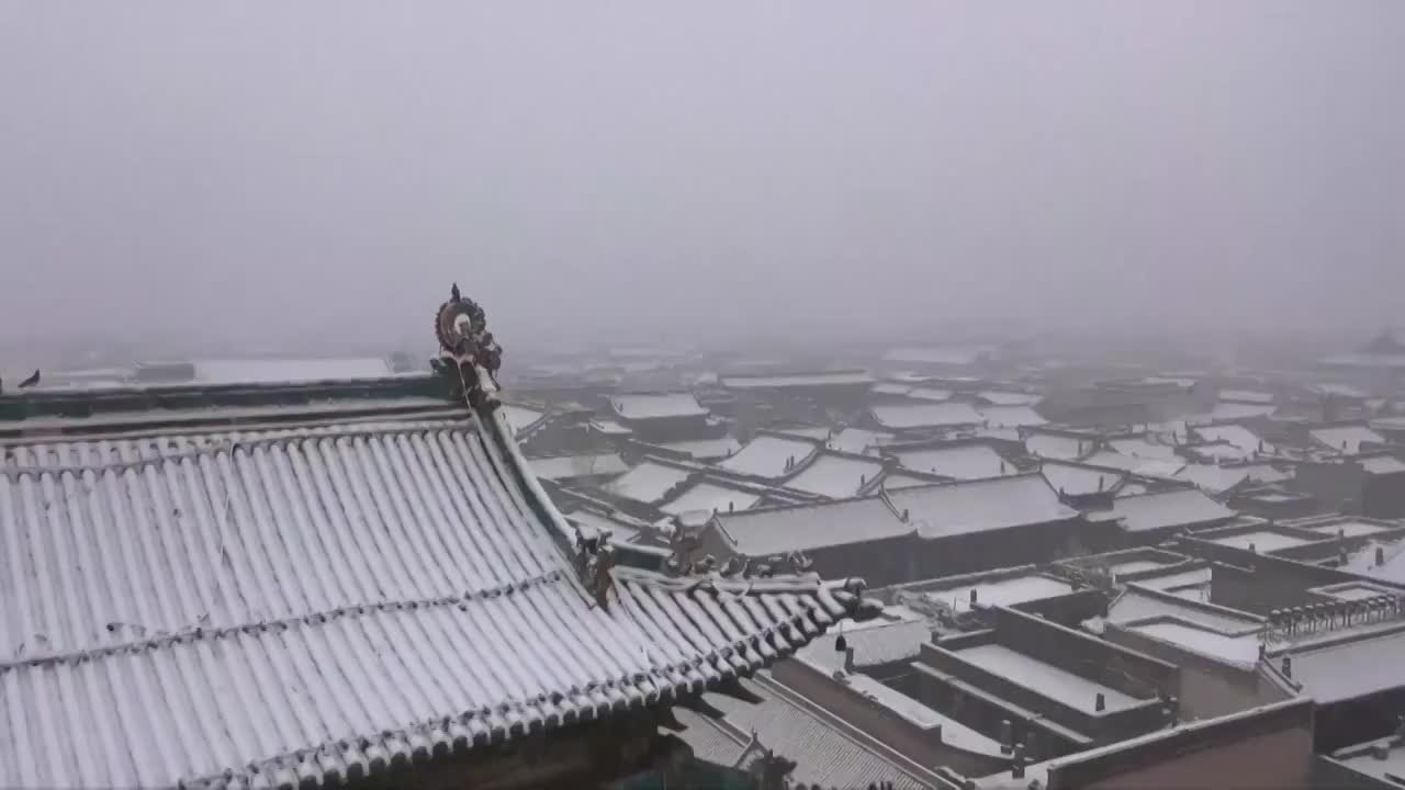 中国陕西冬季城镇村庄景观（选编）视频素材