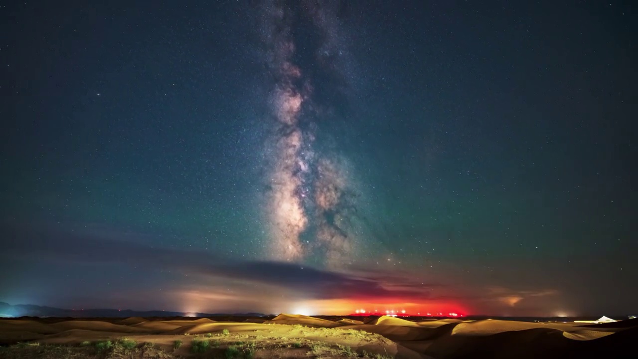 中卫沙漠，银河星空视频素材