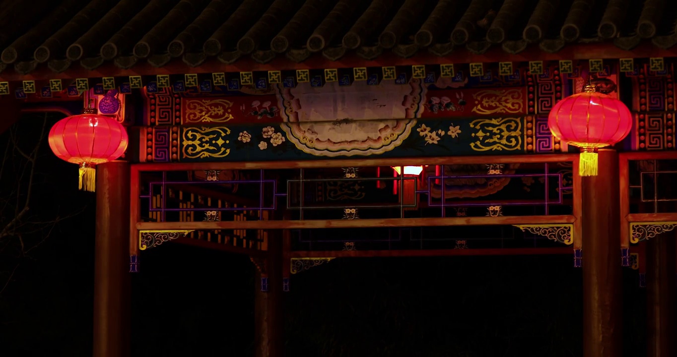 北京节日宫灯4K拍摄视频素材
