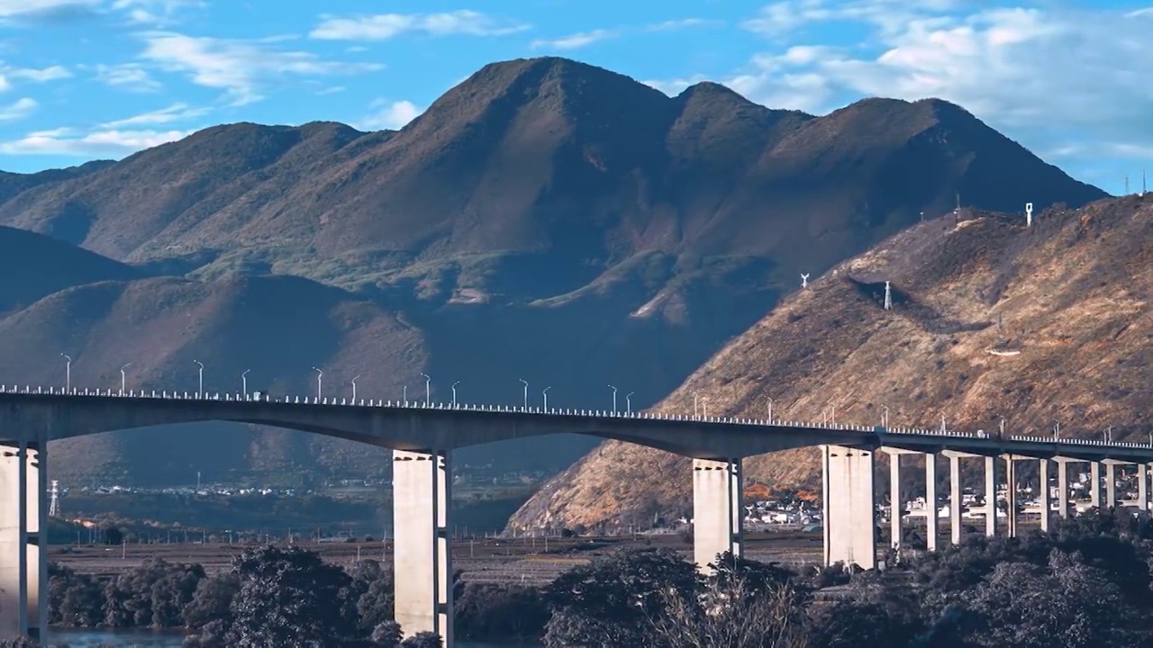 怒江大桥延时摄影视频素材