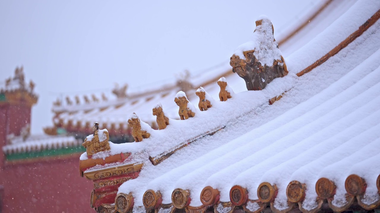 故宫雪景视频素材