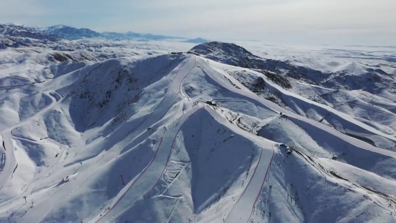 中国的滑雪胜地多角度拍摄（选编）视频素材