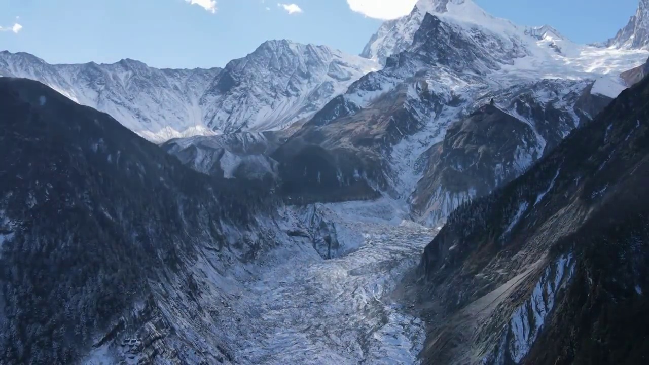 四川甘孜藏族康定海螺沟冰川延时摄影视频素材