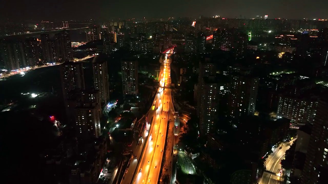 航拍都市夜景视频素材