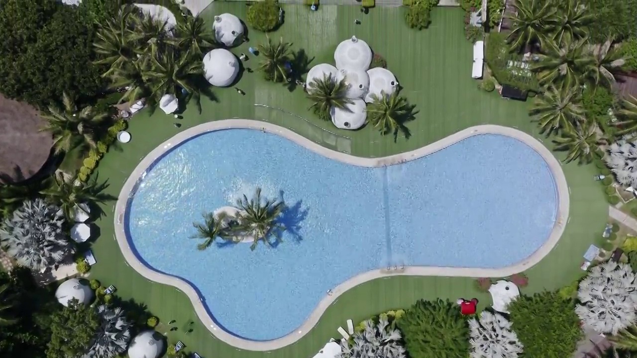 海南三亚蜈支洲岛私人泳池视频素材