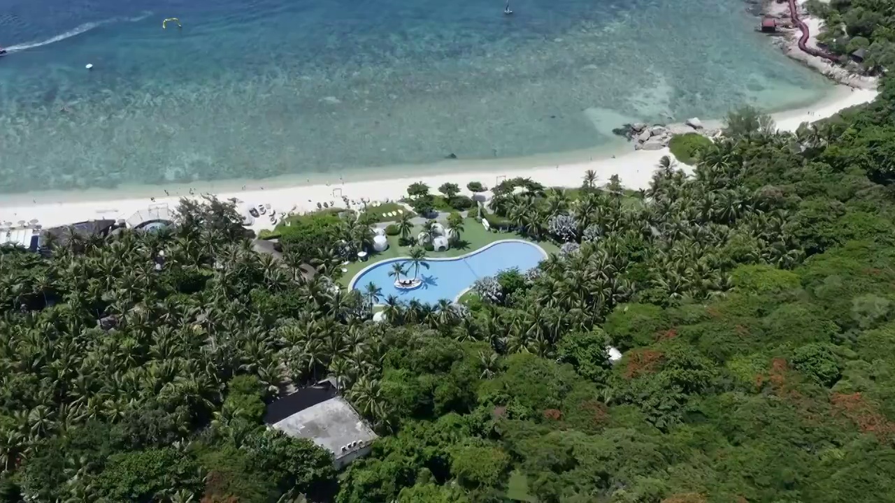 海南三亚蜈支洲岛私人泳池视频素材