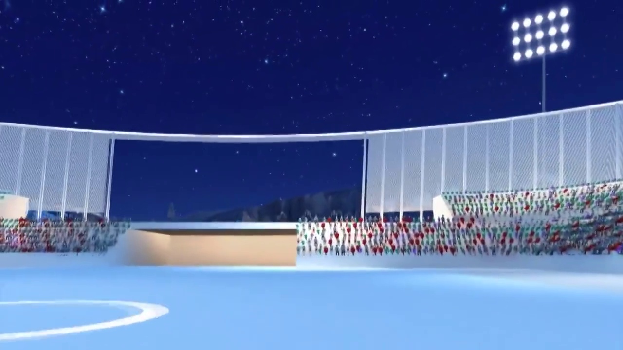 中国北京冬奥场馆的3D模型（选编）视频素材