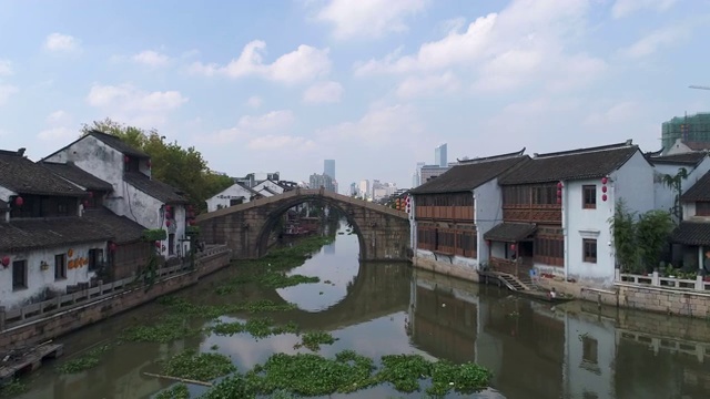 清名桥古运河景区 京杭古运河 无锡视频素材