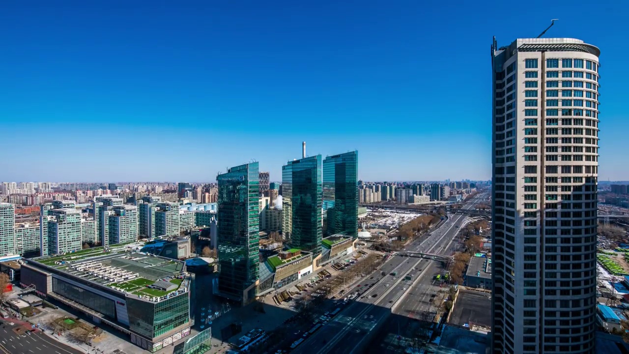 北京城市风光4K延时拍摄视频素材