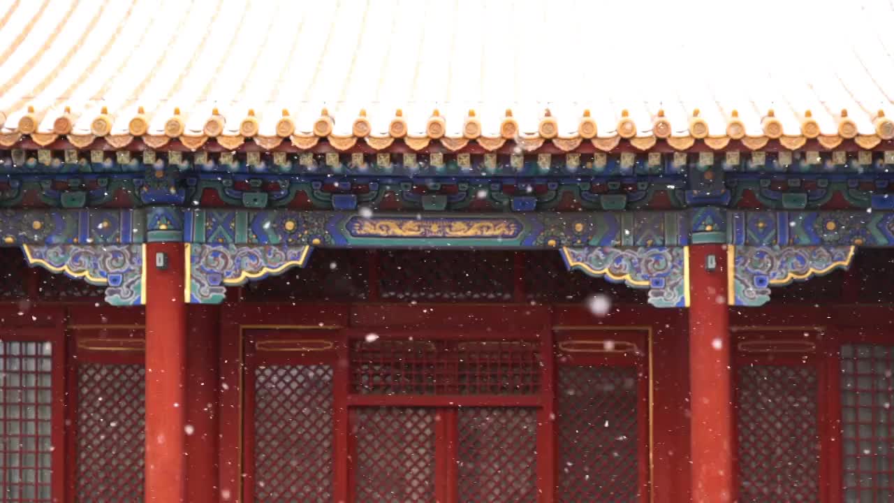 北京故宫雪景视频下载