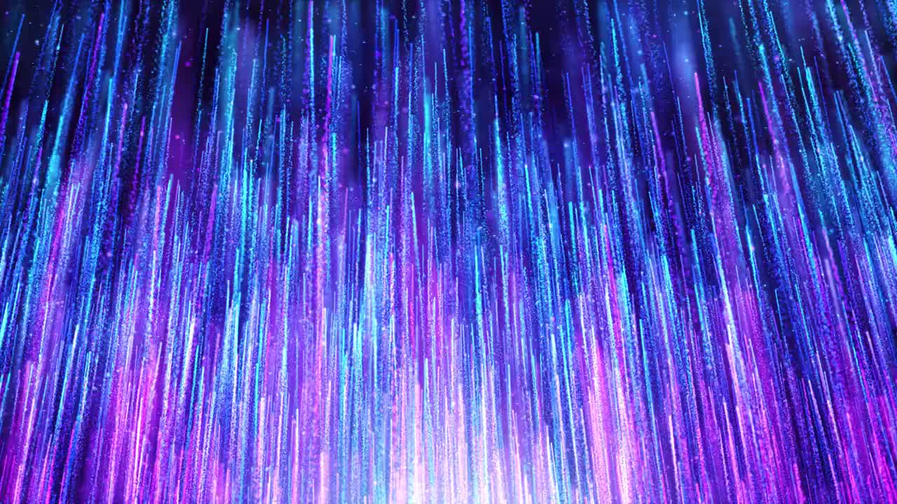 蓝紫色梦幻粒子光线条纹舞台演出背景视频视频素材