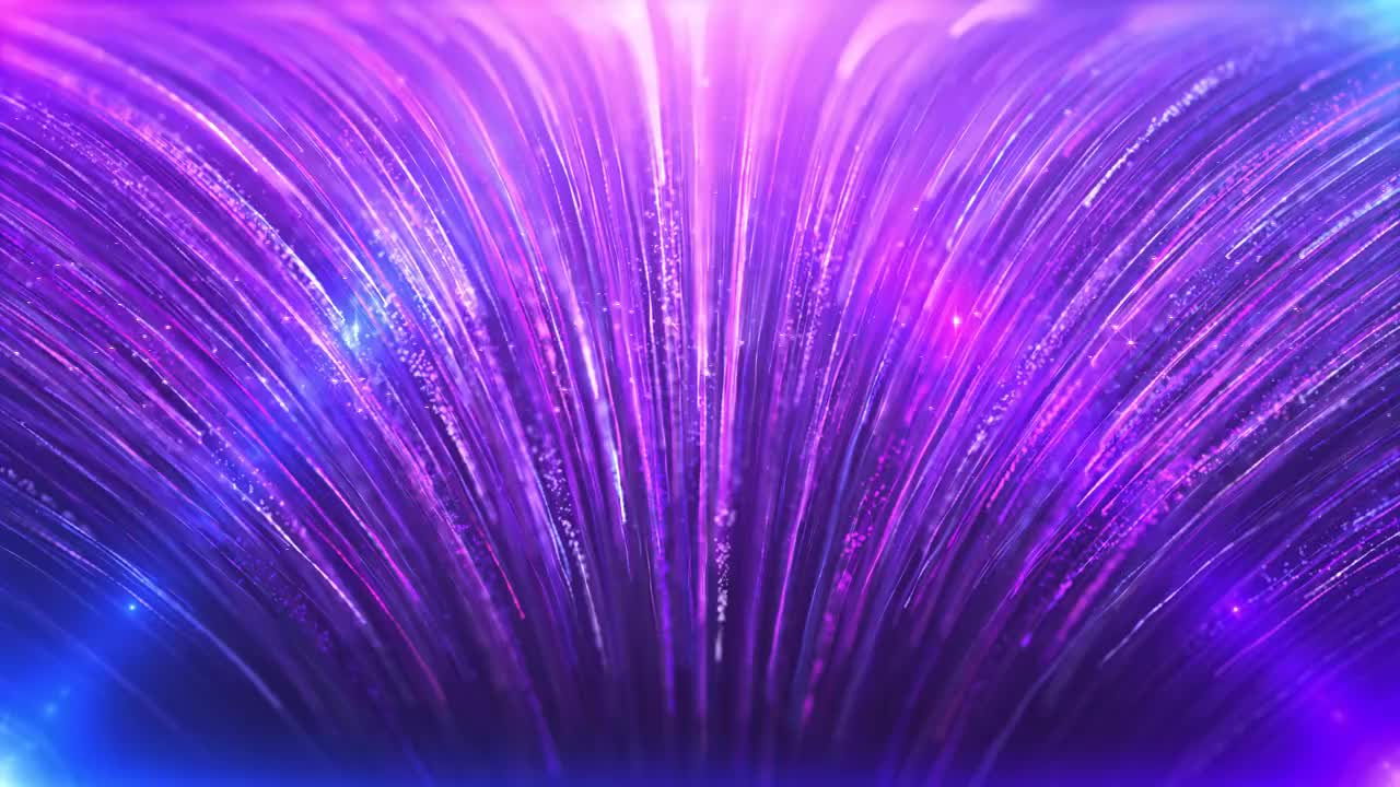 唯美紫色梦幻粒子光线粒子雨婚礼舞台视频视频素材
