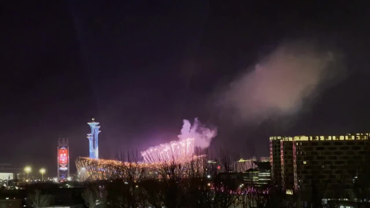 2022北京残奥会开幕式烟花视频素材