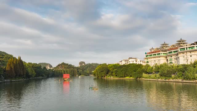 桂林桂湖景色视频素材