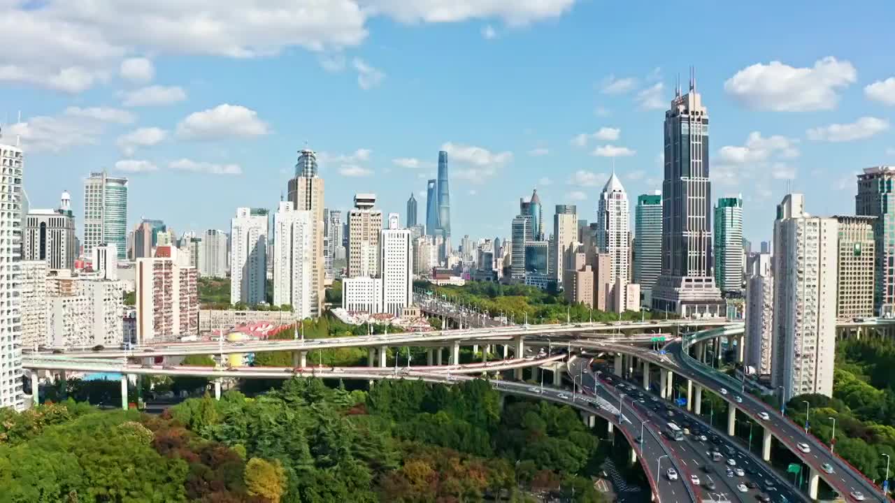 上海 高架桥 交通 航拍 视频 合集（合集）视频素材