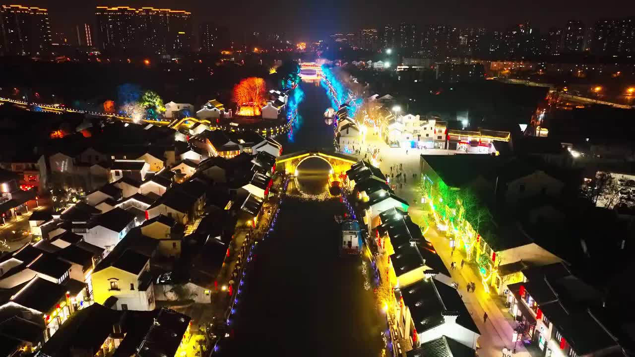 清名桥古运河景区视频素材