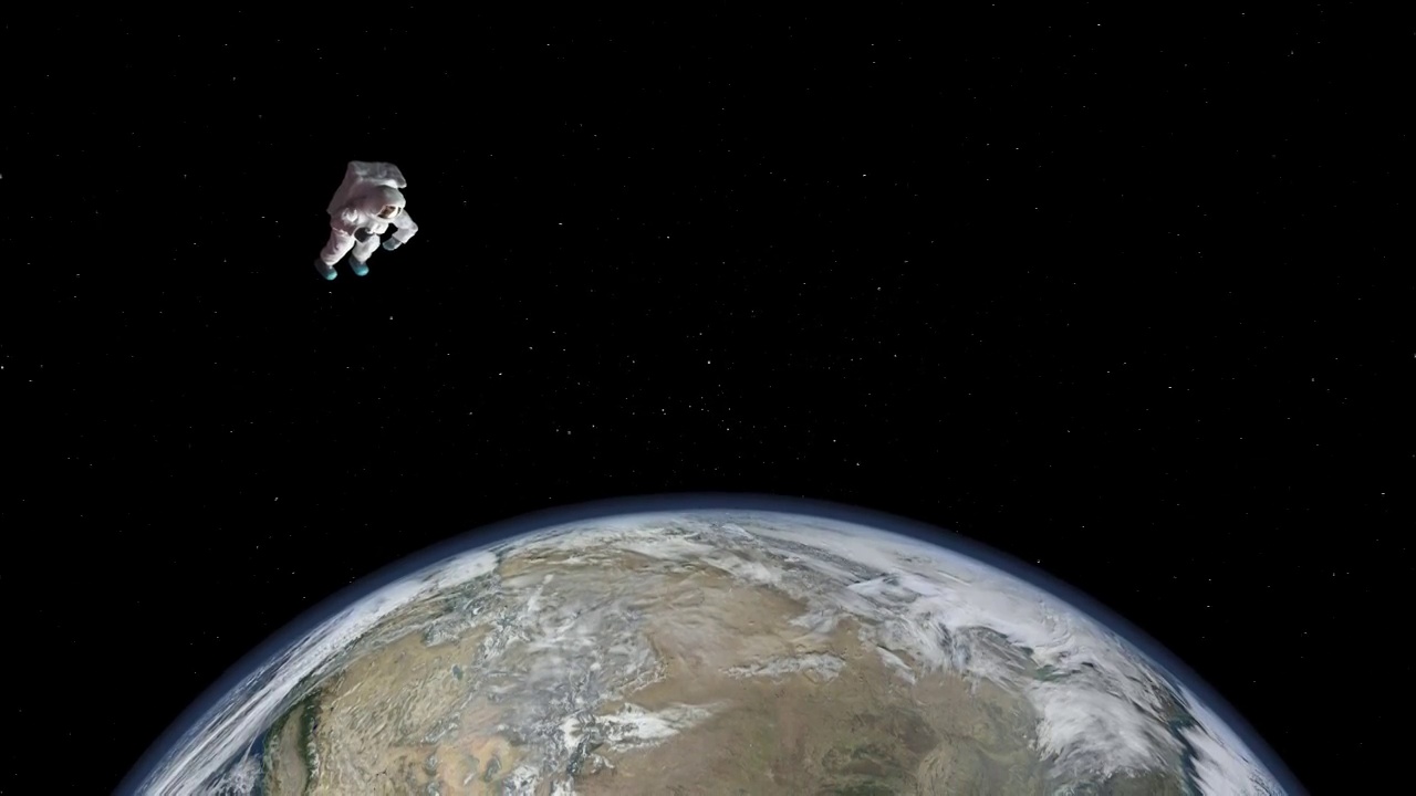 地球宇航员创意素材视频素材