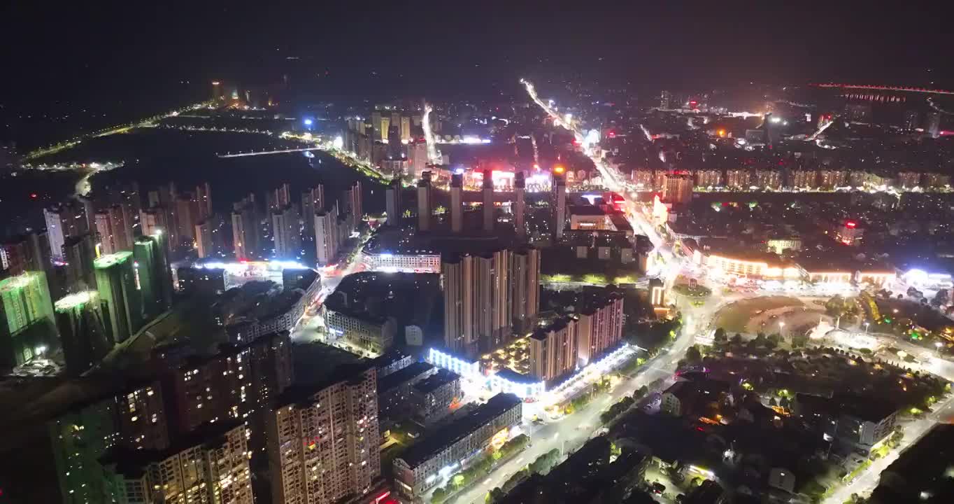 夜景 城市 都市 建筑 旅行 夜色 街道 建设 城镇 规划 空间视频下载