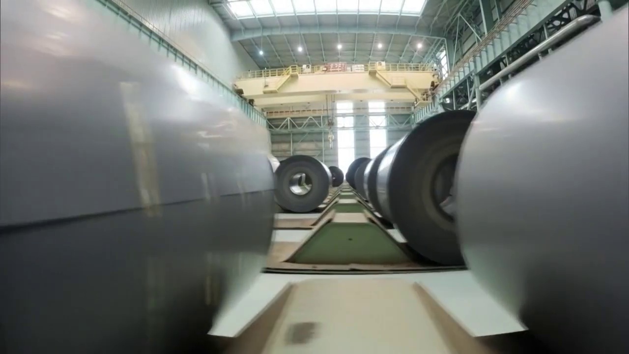 中国的重工业工厂成品仓库视频素材