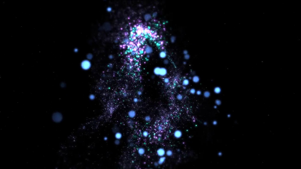 黑色背景飞舞的粒子特效视频下载