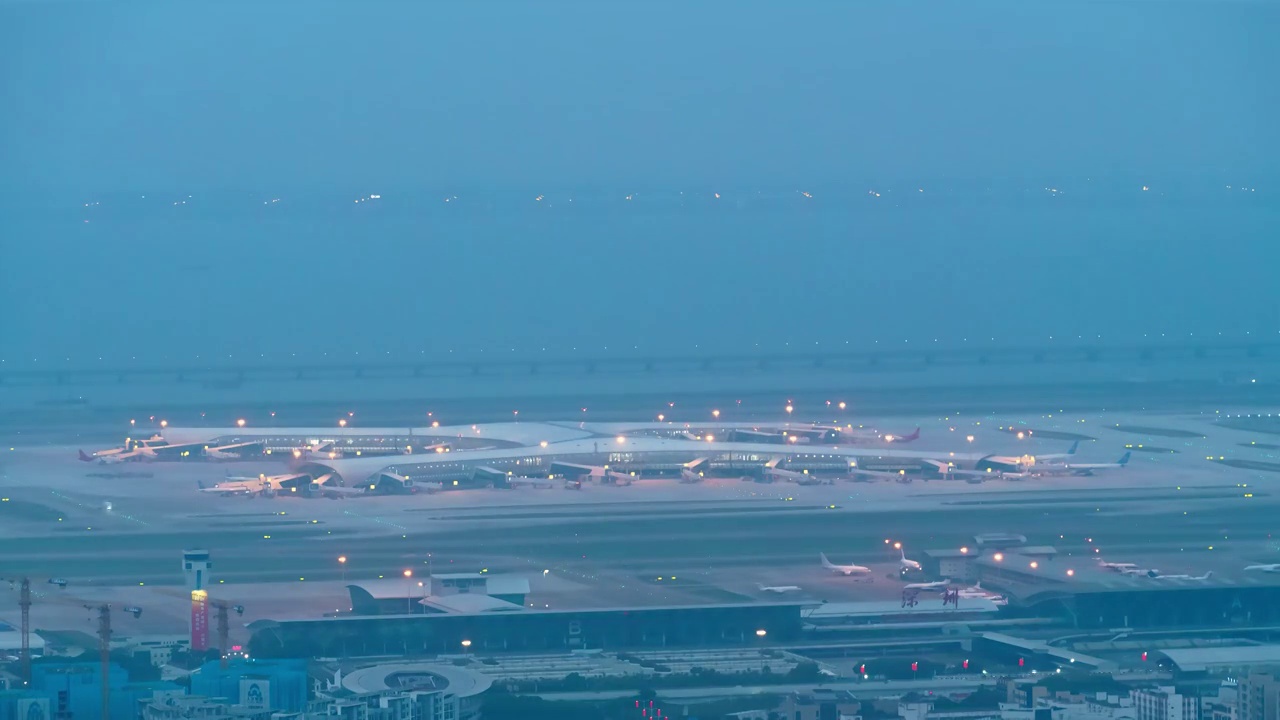 深圳宝安国际机场Shenzhen Bao'an International Airport视频素材