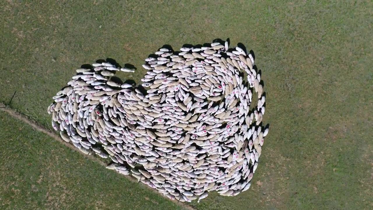 草原上的羊群视频素材
