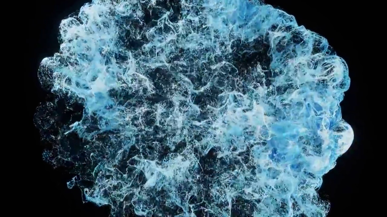 抽象舞动的粒子3D渲染视频素材