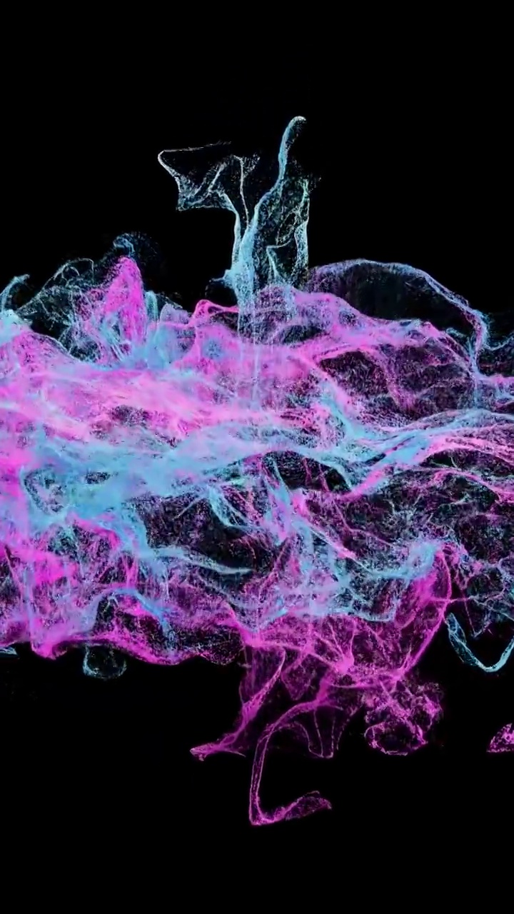 碰撞的粒子特效3D渲染视频素材