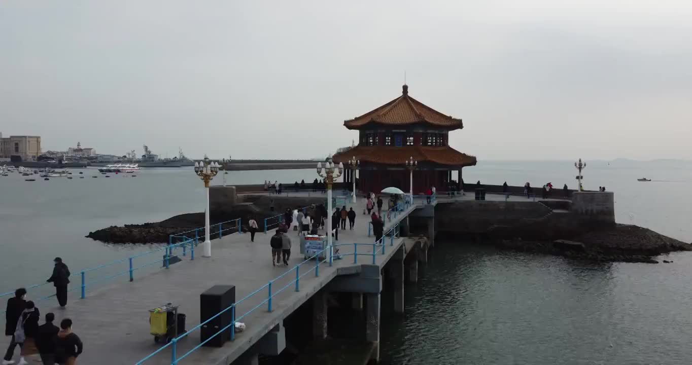 青岛栈桥景区创意摄影视频素材