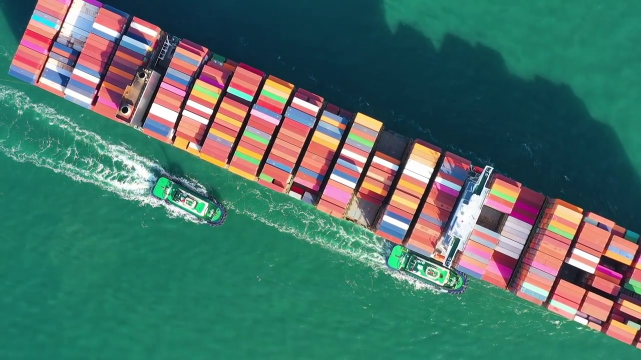 青岛，海，货船，港口 ，码头视频下载