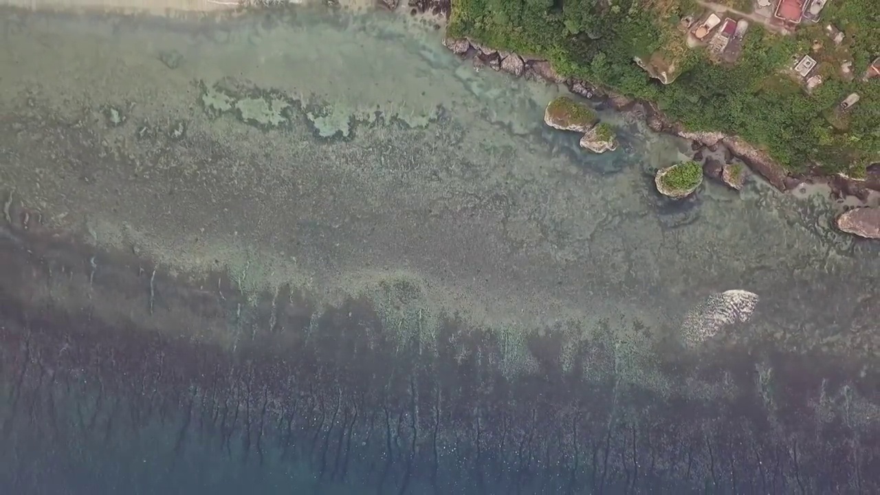 航拍自然海洋水下海龟视频素材