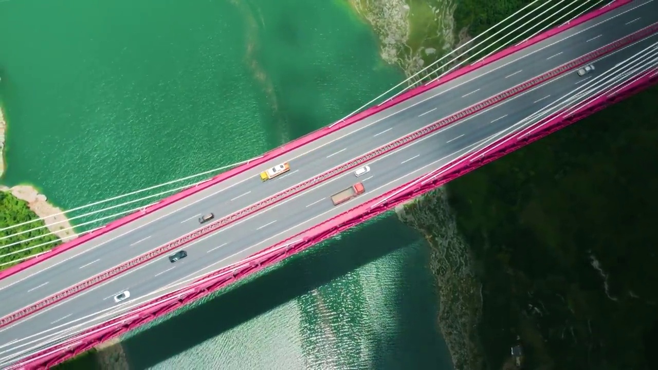 航拍贵州毕节乌江鸭池河大桥航拍视频素材