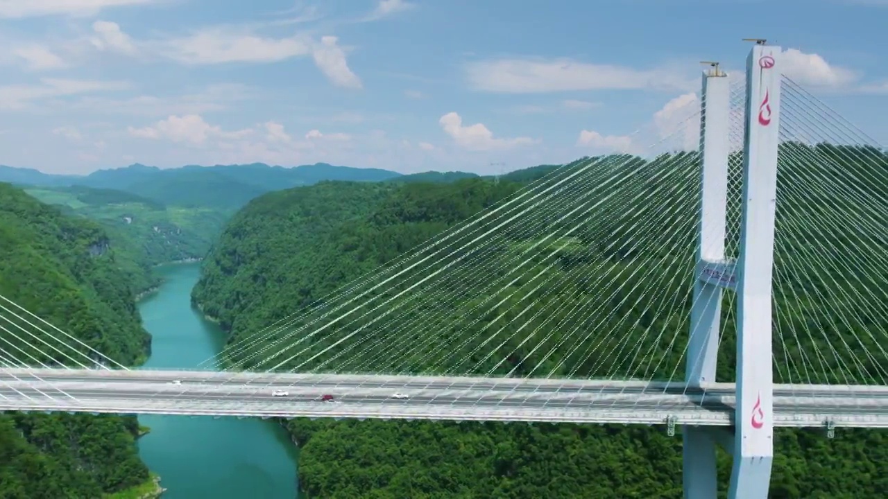 航拍贵州楠木渡乌江大桥视频素材