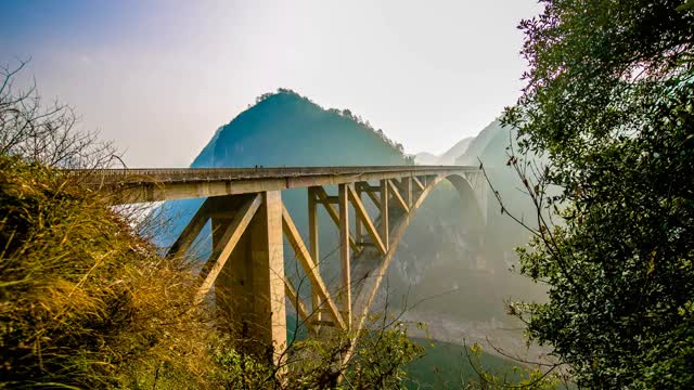 江界河大桥1视频素材