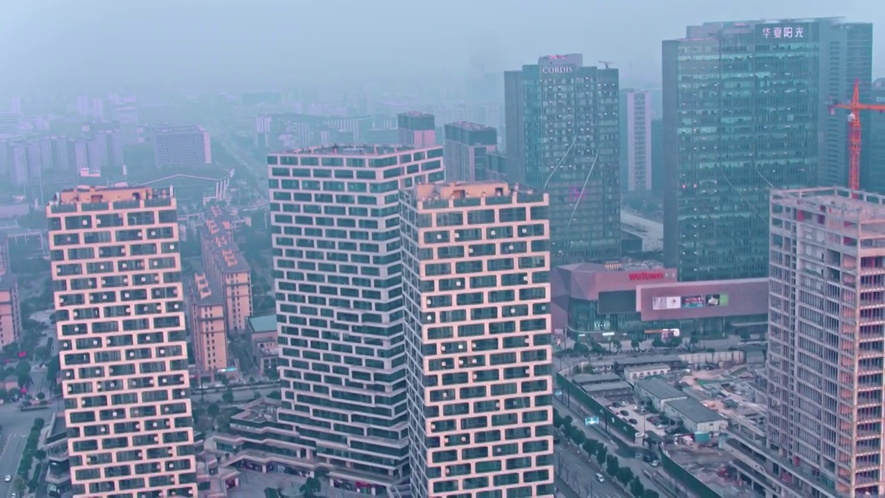 杭州城市航拍视频素材