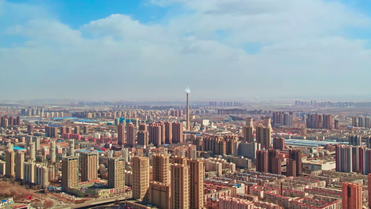中国辽宁沈阳大东区城市风景航拍视频素材