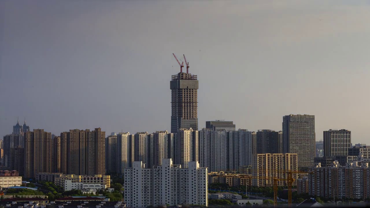 建设中的上海真如副中心视频素材
