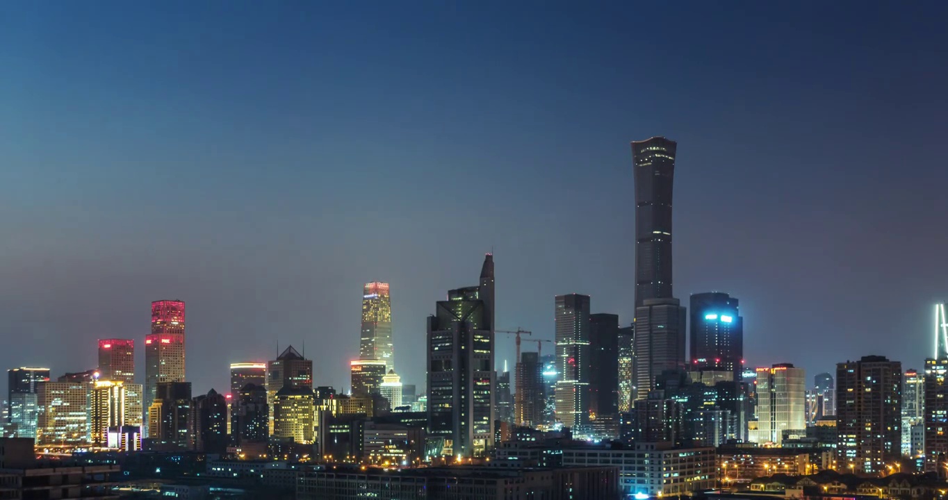 北京CBD日转夜延时摄影视频素材