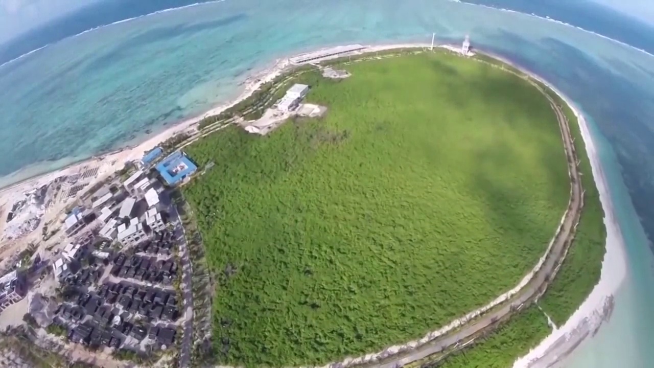 中国南海岛屿岛礁领土广角航拍（选编）视频素材