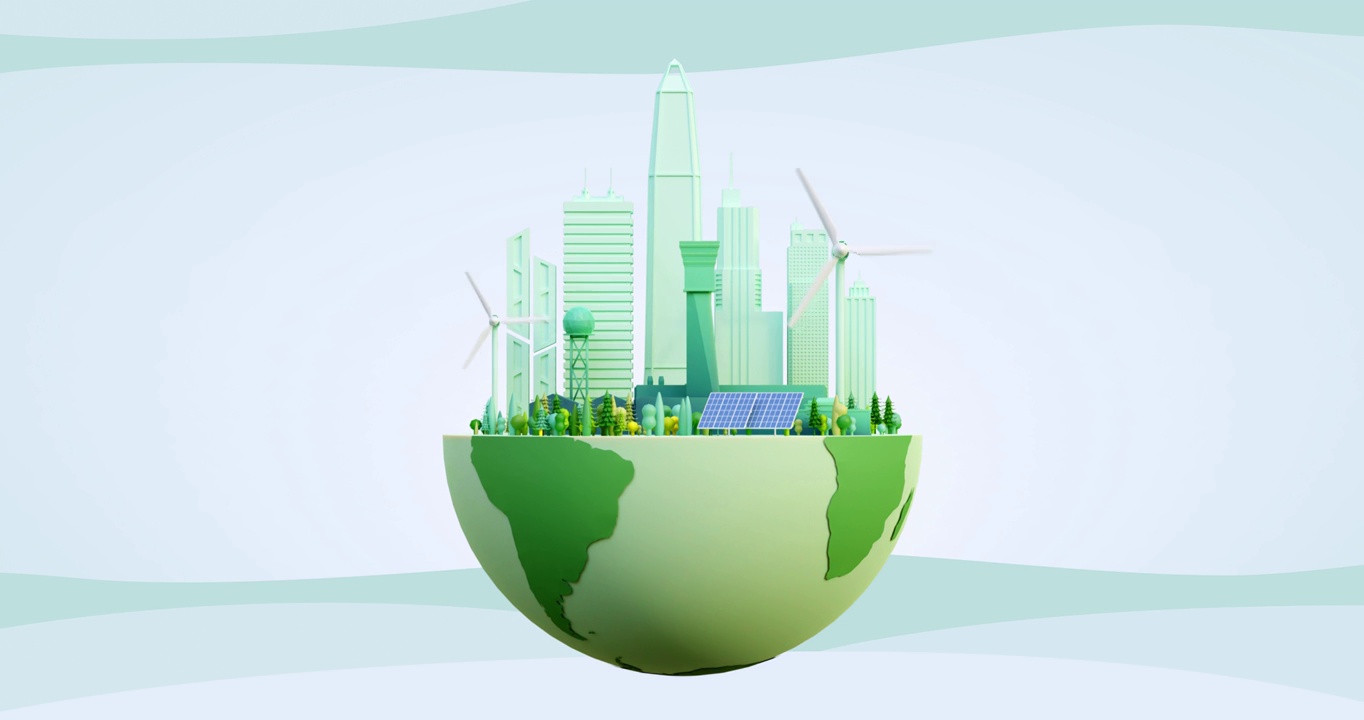 3D能源循环环保主题动画视频下载