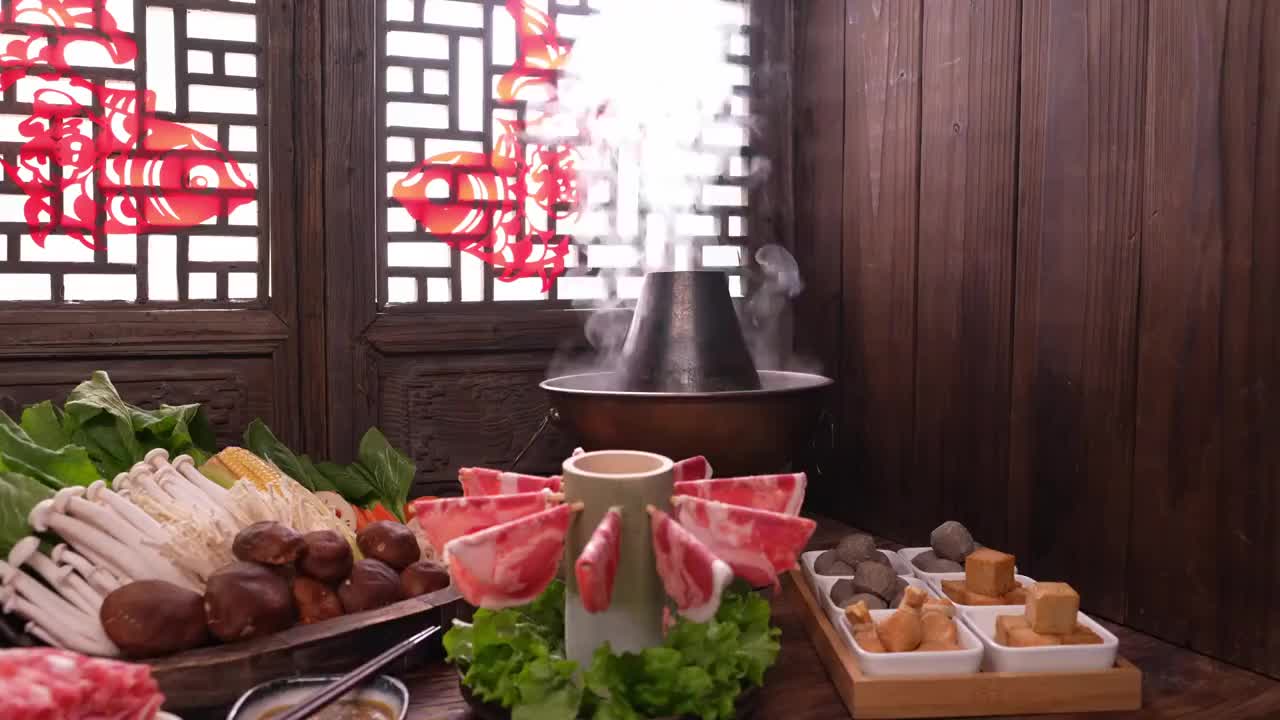 沸腾的涮肉火锅视频下载