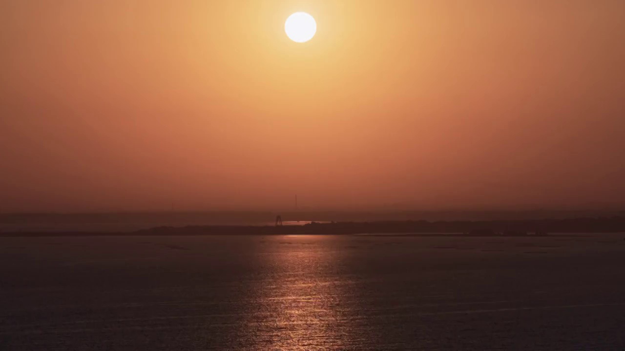 中国海南琼州海峡临高海岸风光延时视频素材