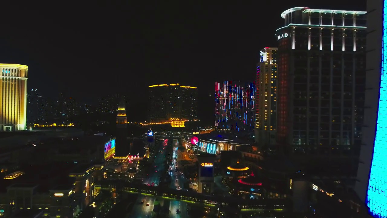 澳门巴黎铁塔夜景视频素材